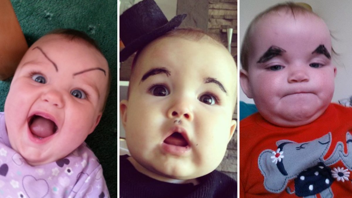 Bebisar med ögonbryn – ja, varför inte?